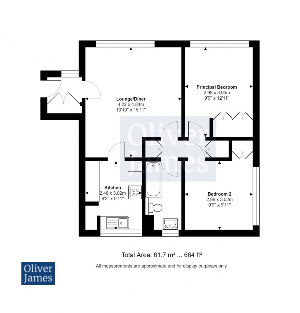 Floorplan for Seletar House, Williams Close, Brampton.