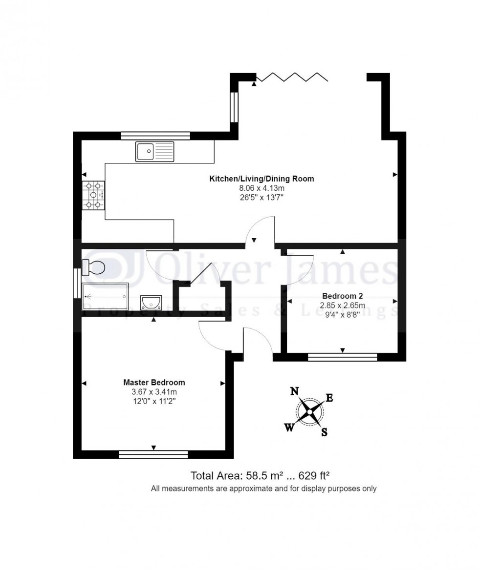 Floorplan for Mayfield Road, Huntingdon, Cambridgeshire.