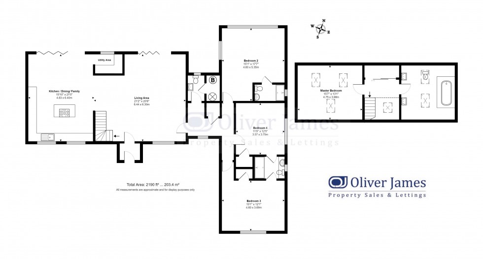 Floorplan for Conington Lane, Conington, Cambridgeshire.