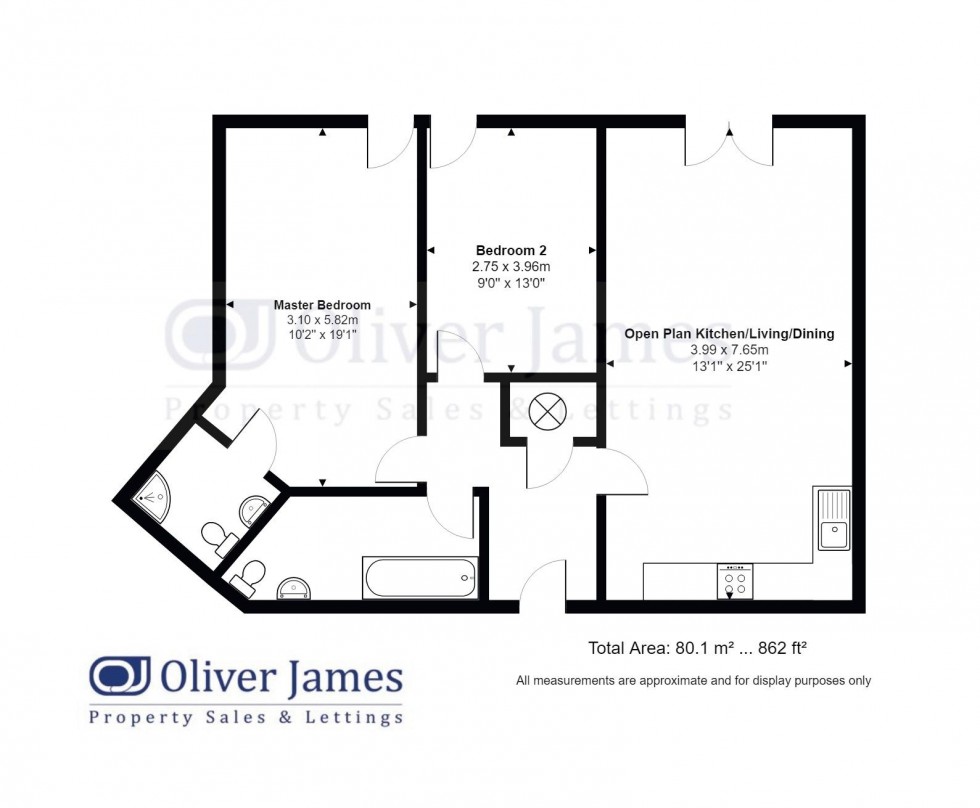 Floorplan for Hawkins Court, Princes Street, Huntingdon.