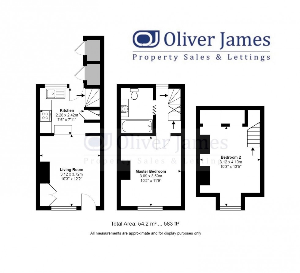 Floorplan for Ouse Walk, Huntingdon, Cambridgeshire.