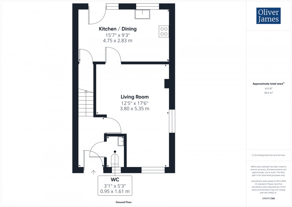 Floorplan for Parker Crescent, Sawtry, PE28