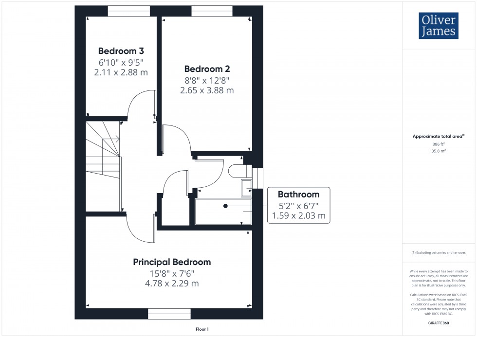 Floorplan for Parker Crescent, Sawtry, PE28
