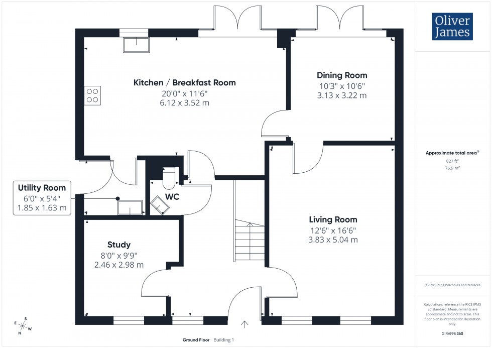 Floorplan for Reeve Way, Godmanchester, PE29