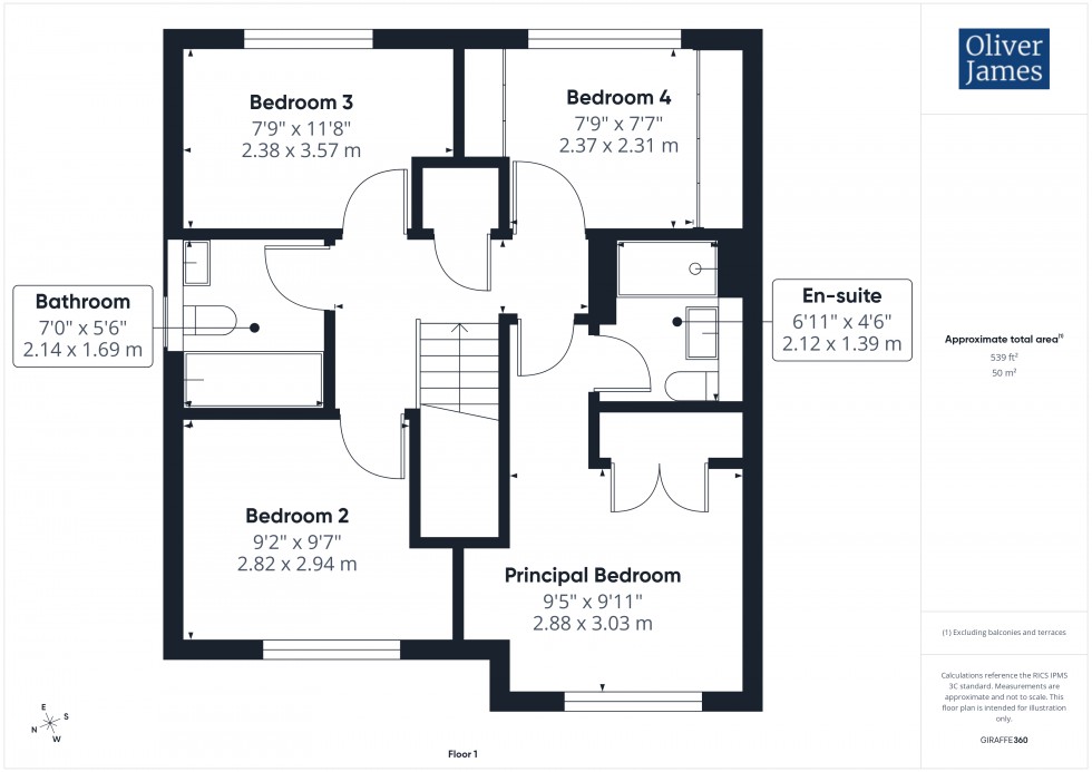 Floorplan for Peacock Drive, Sawtry, PE28