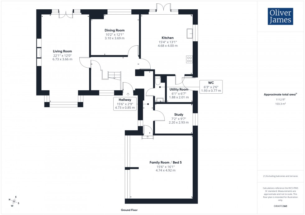 Floorplan for Hobby Close, Hartford, PE29
