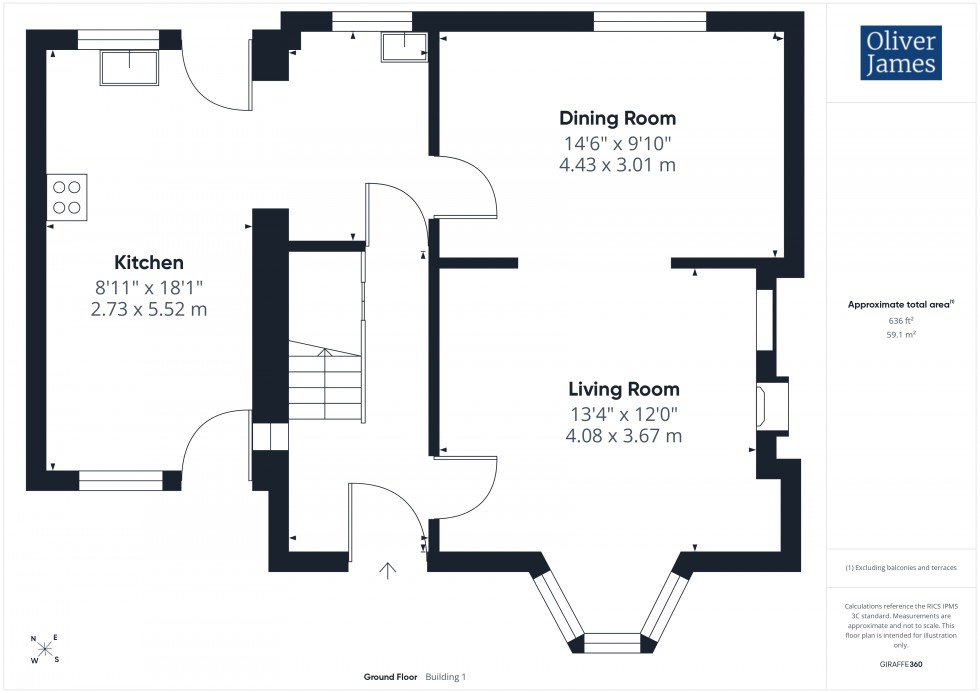 Floorplan for Pound Close, Hail Weston, PE19