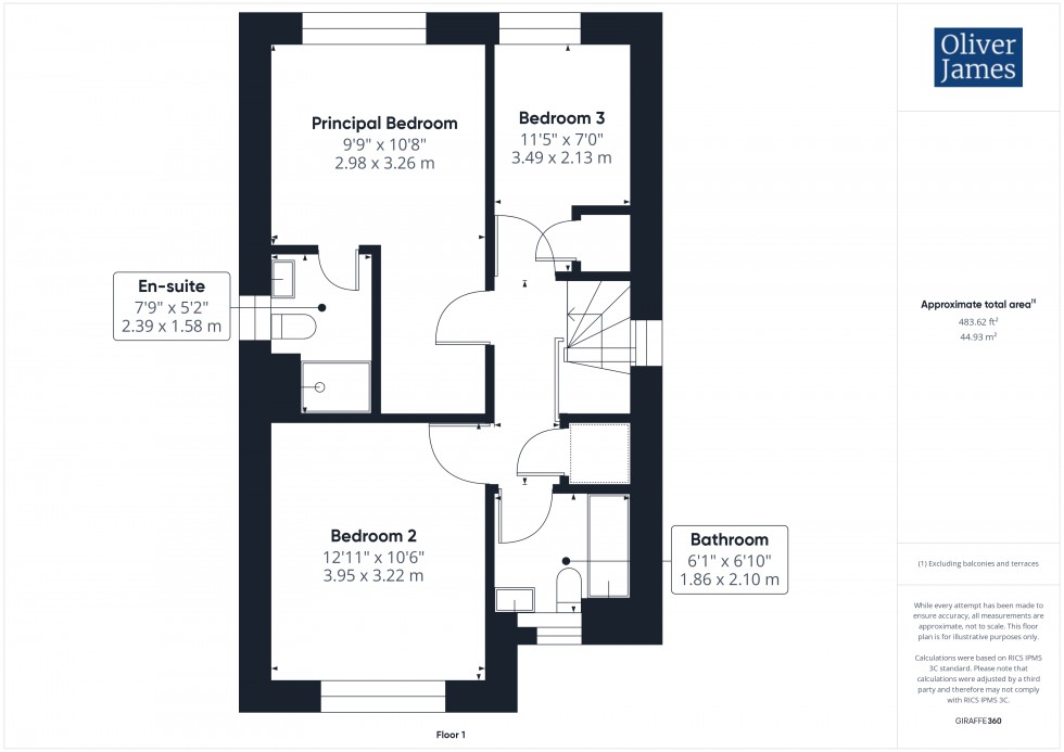 Floorplan for Peacock Drive, Sawtry, PE28