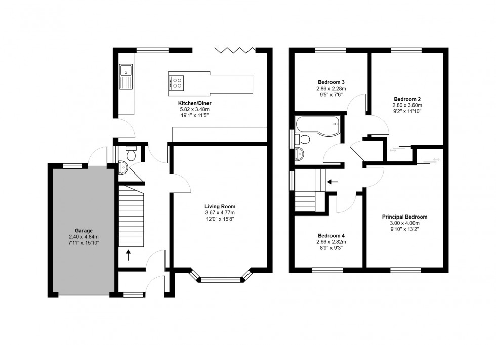Floorplan for The Briars, Sawtry, PE28