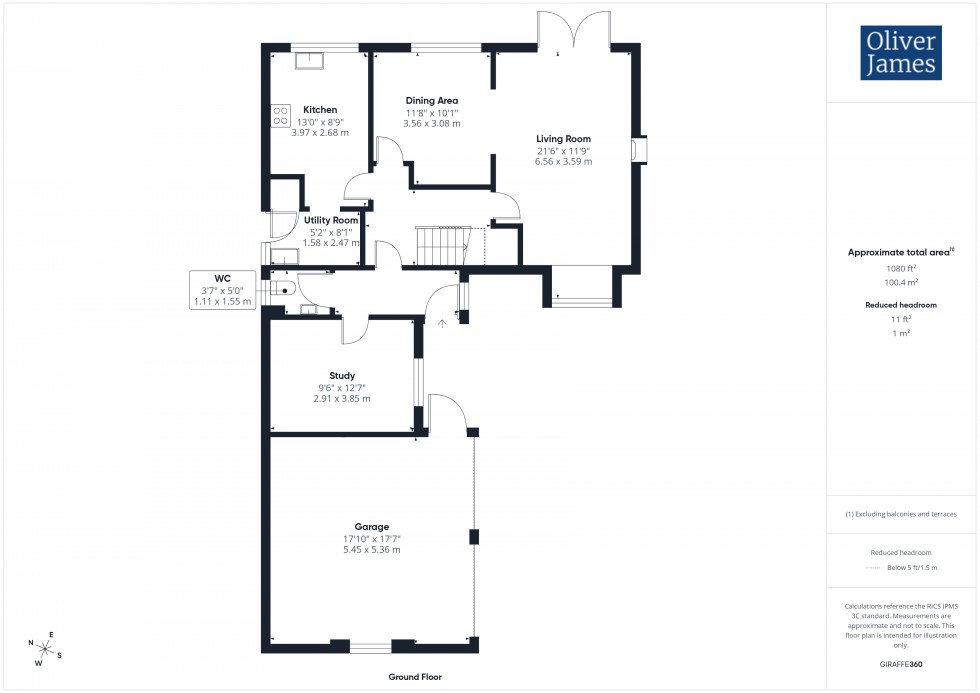 Floorplan for Owl Way, Hartford, PE29
