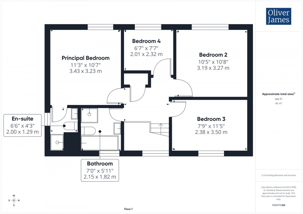 Floorplan for Owl Way, Hartford, PE29
