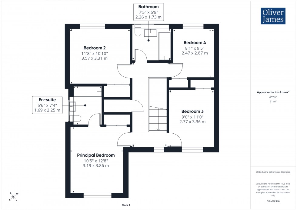Floorplan for Owl Way, Hartford, PE29
