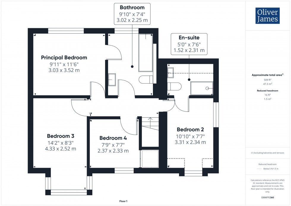 Floorplan for Flamsteed Drive, Huntingdon, PE29