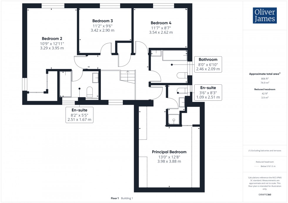 Floorplan for Tawny Crescent, Hartford, PE29