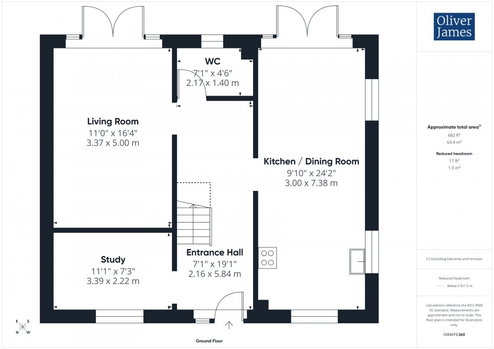 Floorplan for 12 Fen Lane, Sawtry, PE28