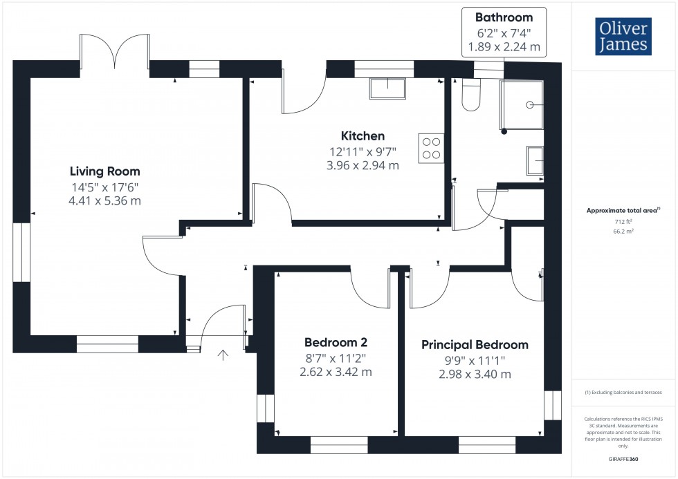 Floorplan for Woollard Walk, Sawtry, PE28